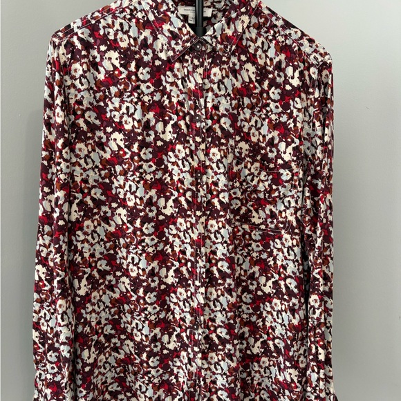 Beachlunchlounge Abstract Floral Button Down Blouse - Size L - Picture 2 of 7